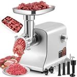 Huanyu Electric Meat Grinder Sausage Maker Machine 10.2X7.91X16.22", Silver. Fixed Price $296.69.
