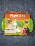 Green Funbites Sized Food Cutter + Popper Top For Kids (squares) D3. Fixed Price $9.99.
