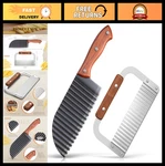 2 Pcs Crinkle Cutter Set - Stainless Steel Wavy Slicer For Potatoes, Vegetables,. Fixed Price $31.49.