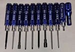 Exi Rc Aluminum Handle Kit 11-PIECE Blue Set (tools Only) Great Condition. Fixed Price $27.50.