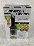 Hamilton Beach 3-IN-1 Spiralizer Black 2-SPEED Vegetable Slicer 59998. Fixed Price $19.90.