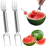 Sriomny Watermelon Fork Slicer Cutter 2-IN-1 9.05 Inches Long, Silver. Fixed Price $19.99.