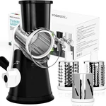 X Home Rotary Cheese Grater For Kitchen, Shredder With 3 Interchangeable Blades,. Fixed Price $32.86.