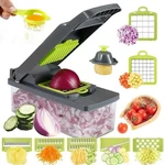 Vegetable Chopper Dicer Slicer-grater 9PC Set W/ Container With 5 Blades. Fixed Price $25.99.