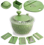 Salad Mixer, Vegetable Wash Bowl With 5 Blade Chopper And Strainer Shredder. Fixed Price $29.99.