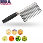 Wavy Cutter Stainless Steel Crinkle Vegetable Potato Chip French Fry Slicer Tool. Fixed Price $9.49.