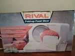 Rival Fold-up Electric Food Slicer White Model 1043-W Used Condition No Manual. Fixed Price $34.99.