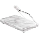 Marble Cheese Slicer & Serving Tray, 8 X 5 Gray With Steel Arm. Fixed Price $25.18.