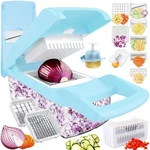 Pro-series 16-IN-1 Vegetable Chopper, Dewpeton Mandoline 8 Blades, Blue. Fixed Price $42.46.