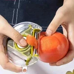 3IN1 Stainless Steel Rotary Peeler Multi Cutter Vegetable Fruit Kitchen Tool. Fixed Price $8.68.