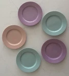 Set Of X5 Taitu Salad Plates Uno 5/8" Emilio Bergamin 1979 Italy Mint. Fixed Price $39.00.