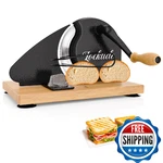 Upgrade Manual Bread Slicer For Homemade Sourdough - Adjustable Thickness & Even. Fixed Price $77.99.