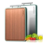 Double-sided Cutting Board Generously Sized Stainless Steel & Ebony Wood. Fixed Price $56.37.