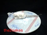 Pfaltzgraff Winter Frost Trivet Cheese Board Appetizer Tray Plate Slicer Knife. Fixed Price $24.99.