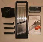 Professional Gourmet Chef Mandoline Slicer Stainless Steel Blades. Fixed Price $13.99.