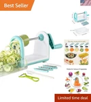 Humanized Zucchini Spiralizer With Food Container - Perfect For Healthy Meals. Fixed Price $40.79.