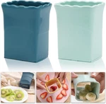Tulobi 2-PIECE Fruit Slicer Set Stainless Steel Mini Cup Navy Blue Cyan. Fixed Price $8.41.