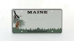 Maine Usa License Plate Number Embossed Custom Oblong Mounting Hole. Fixed Price $70.00.