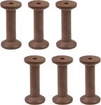6 Pcs Small Wooden Empty Spools Vintage Thread Yarn Textile Bobbins. Fixed Price $20.93.