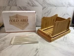 Kinwell Bamboo Bread Slicer Loaf Cutting Guide Board Foldable,. Fixed Price $28.97.