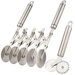 5 Wheel Pastry Cutter With Handle Set Of 2 Stainless Steel Double Adju.... Fixed Price $40.49.