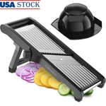 Stainless Steel Mandoline Slicer Vegetable Chopper Fruit Cutter Kitchen Tool New. Fixed Price $57.99.