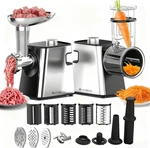 Electric Meat Grinder & Veggie Shredder With 5 Blades Sausage Kit. Fixed Price $117.99.