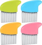 Woshilaods Pcs Crinkle Cutter, French Fry 4, Yellow, Red, Green, Blue. Fixed Price $13.76.