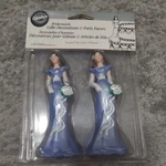 Vintage Wilton Bridesmaids Blue & White Dress Cake Toppers Wedding. Fixed Price $12.99.