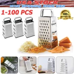 Kitchen Stainless Steel 4-SIDED Box Food Grater Vegetable Cheese Slicer Shredder. Fixed Price $296.00.
