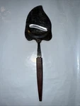 Vintage Danish Style Cheese Slicer Stainless Steel Euc Teak Wood Handle. Fixed Price $12.00.