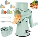 Rotary Cheese Grater,multifunction 5 In 1 Chopper Vegetable Cutter Green. Fixed Price $40.17.