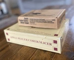 Pampered Chef Apple Peeler Corer Slicer & Wood Stand New In Open Boxes. Fixed Price $49.99.