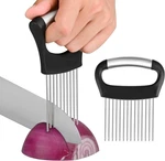 2 Pcs Onion Holder For Slicing - Stainless Steel Vegetable & Fruit Cutter Chopp. Fixed Price $11.83.