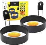 Funutters Egg Rings, 3.5'', Nonstick, Professional And Large, Stainless Black. Fixed Price $17.81.