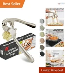 Ergonomic Garlic Press And Mincer Dishwasher Safe, Rust-proof Zinc Design. Fixed Price $15.99.
