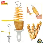 Spiral Potato Cutter Stainless Steel Vegetable Slicer Kitchen Tool New. Fixed Price $10.49.