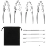 Tharivol 8 Pcs Seafood Set,crab Crackers And 6 Inch, Silver. Fixed Price $11.94.