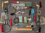 Build Lot Vintage Kitchen Tools Egg Beaters, Mixers, Spatulas, Pastry Cutters. Fixed Price $5.00.
