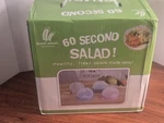 60 Second Salad Cutter Bowl Made Easy Rinse Serve Slice Strain Chop Green White. Fixed Price $7.00.