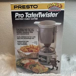 Presto Pro Tater-twister Electric Curly Fry Cutter 4 Cutting Discs New Fast Ship. Fixed Price $81.58.