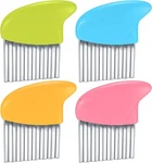 4 Pcs Crinkle Cutter, French Fry Potato Slicer Cutters, Stainless Steel Waffl.... Fixed Price $32.46.