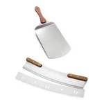 Outset Pizza Peel And Rocking Cutter Tool, 2- Piece Set, Stainless Steel With.... Fixed Price $53.90.