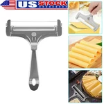 Cooking Hard Cheese Slicer Adjustable Stainless Steel Wire Cutter Kitchen Tool. Fixed Price $6.96.
