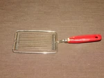 Vintage Kitchen 11 1/4" Ekco Red Wood Handle Cheese Tomato Egg Slicer. Fixed Price $29.99.
