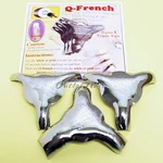 Q-products Q-french Regular Triple Tips Pink & White Acrylic Nail Cutter 3PC. Fixed Price $21.45.