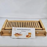 Bambusi Collection Bamboo Bread Slicing Kit Foldable Slicer With Crumb Tray. Fixed Price $18.74.