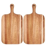 2 Pack Small Acacia Board For Kitchen 14" X 7.8", Wooden Cutting.... Fixed Price $31.67.