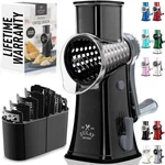 Manual Rotary Cheese Grater 5 Blade Shredder & Vegetable Slicer. Fixed Price $22.49.