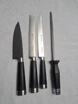 Set Of 4 Wmf Materia Knives Germany Rostfrei Inox - Bread, Chef's Prep, Carving,. Fixed Price $49.99.